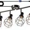 YEPOLI Track Lighting Black Dimmable Plug In Modern-0