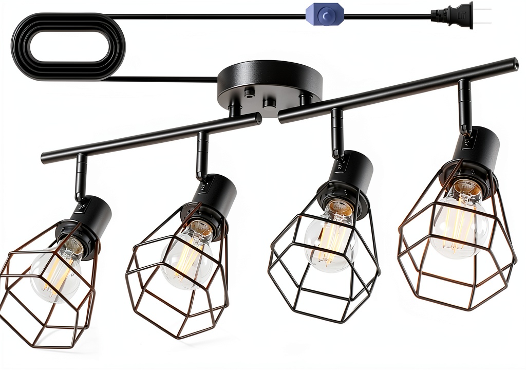 YEPOLI black track light installed in a modern living room