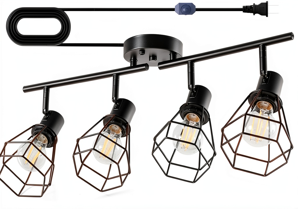 YEPOLI black track lighting installed in a modern kitchen