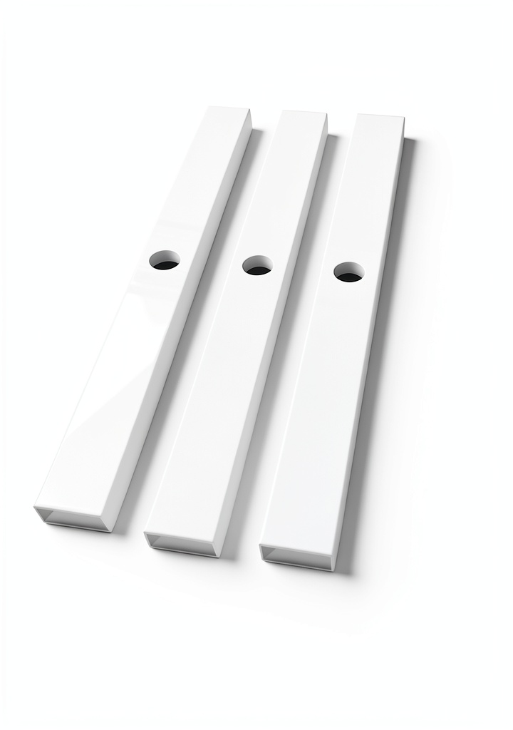 White ASAHOM track installed under a sleek office desk
