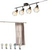 YEPOLI Track Lighting Black Dimmable Plug In Modern-2