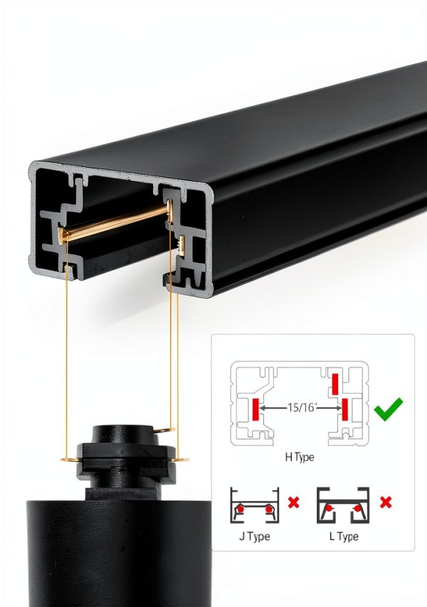 HAHHY Track Lighting Rail Durable Easy Install Customizable-3