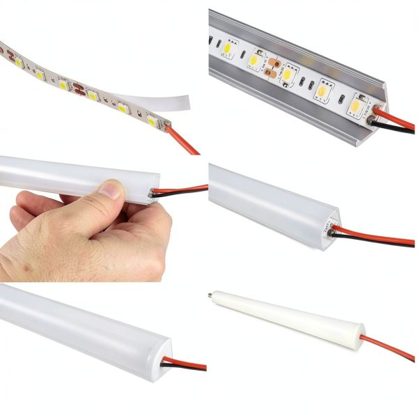 Sunny Wood LED Channel V Shape Aluminum Rail Diffuser Cover-4