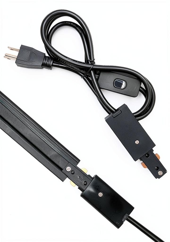 Installing Bravsekai live end cord on a modern kitchen track lighting system
