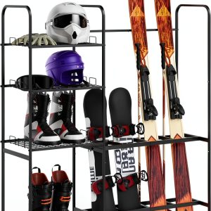 Ski Storage Rack BTY Metal Floor Stand for Garage-0