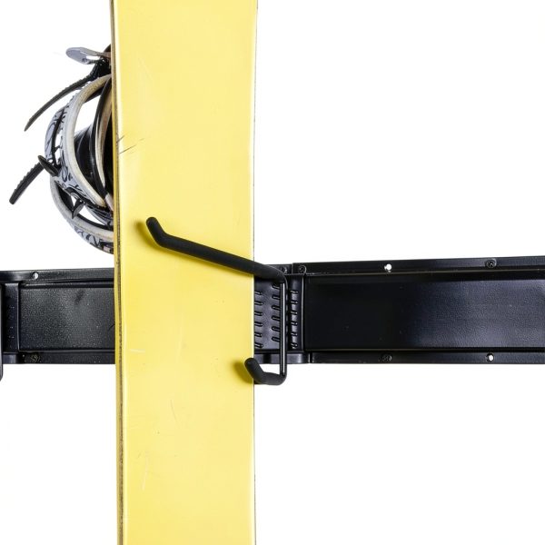 WALMANN Adjustable Ski Wall Rack Black Powder-Coated 32" Rail-3
