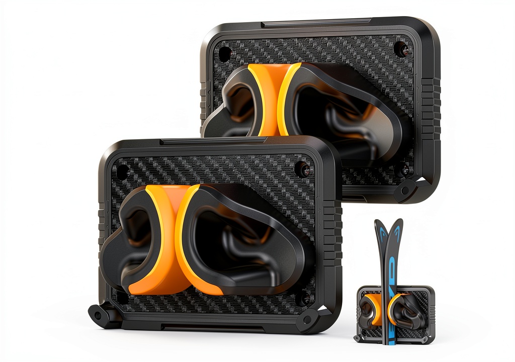 Installing Wall Mount Ski Rack UPSPORT Orange ABS Design on a garage wall