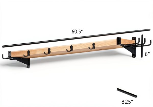 SHEDorize Engineered Wood Ski Storage Rack-1