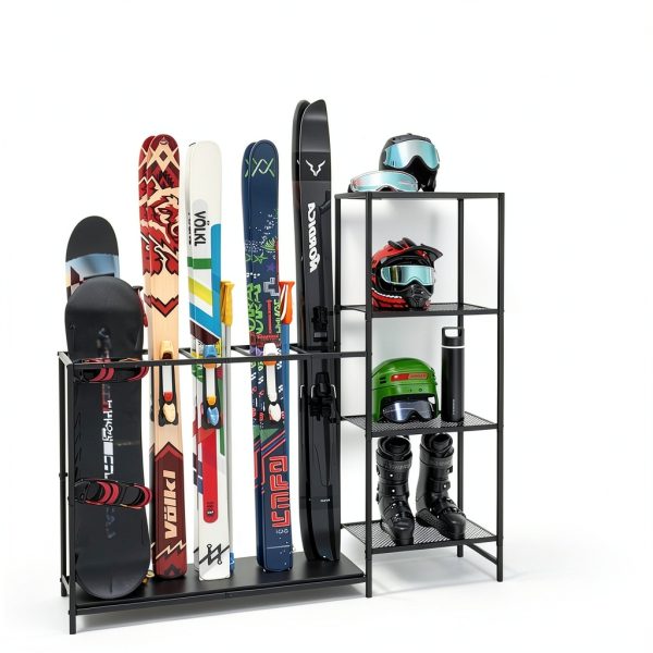UIOMLLE Ski Storage Rack Alloy Steel Modern-4