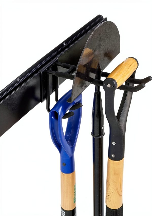 WALMANN Adjustable Ski Wall Rack Black Powder-Coated 32" Rail-7