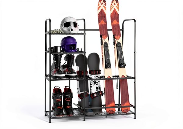 Ski Storage Rack BTY Metal Floor Stand for Garage-4
