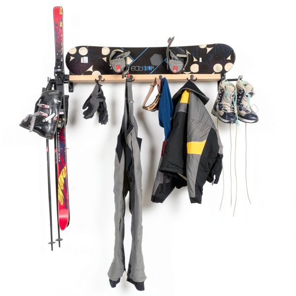 SHEDorize Engineered Wood Ski Storage Rack-5