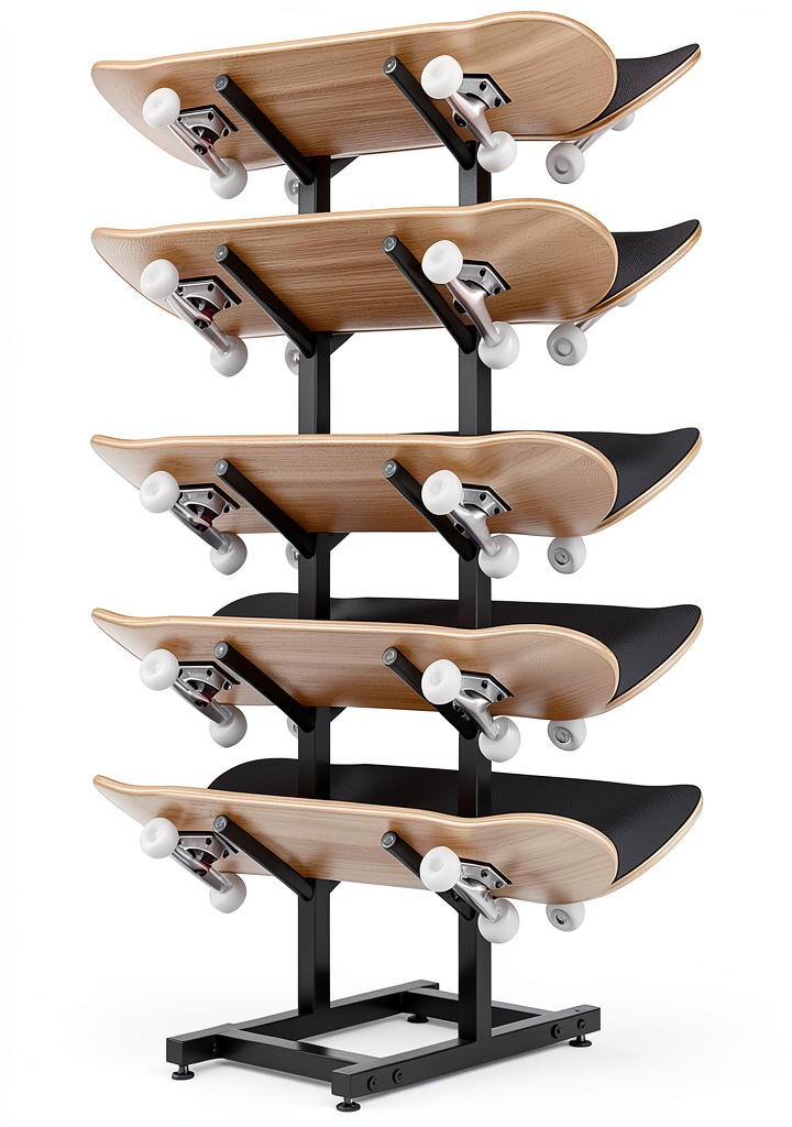 Installing SHZYJBRY 7‑Tier Metal Ski Storage Rack on a garage wall