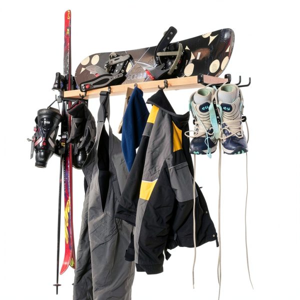 SHEDorize Engineered Wood Ski Storage Rack-3