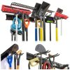 WALMANN Adjustable Ski Wall Rack Black Powder-Coated 32" Rail-8