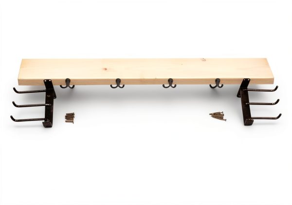 SHEDorize Engineered Wood Ski Storage Rack-6
