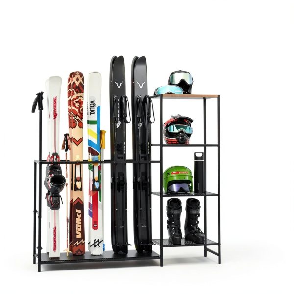 UIOMLLE Ski Storage Rack Alloy Steel Modern-5