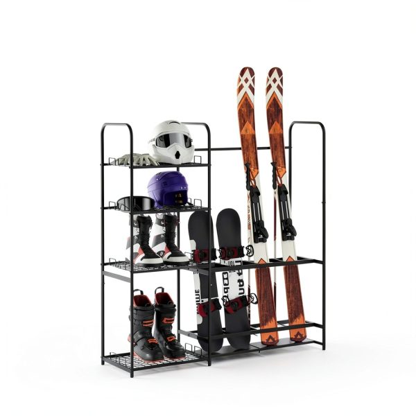 Ski Storage Rack BTY Metal Floor Stand for Garage-6
