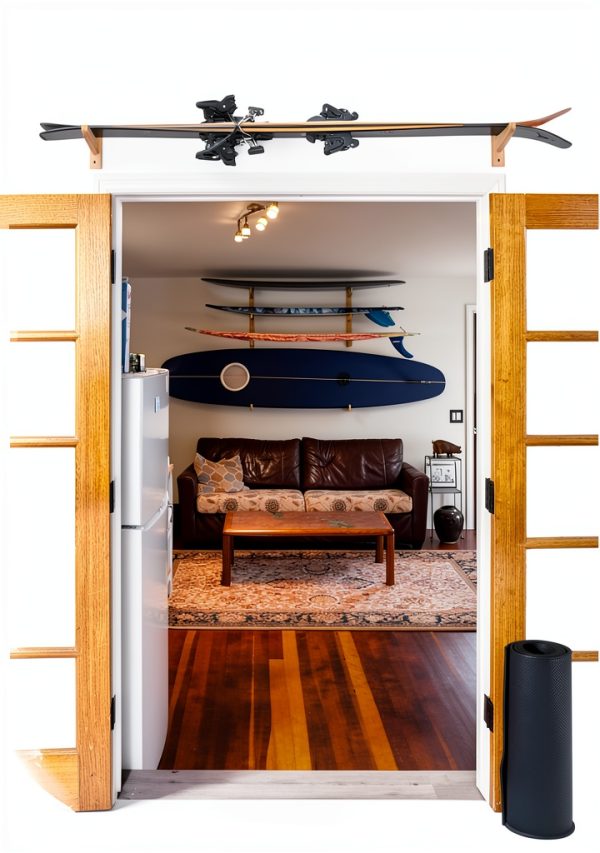 Bamboo Ski Wall Mount Vagabond Racks Shelf-2