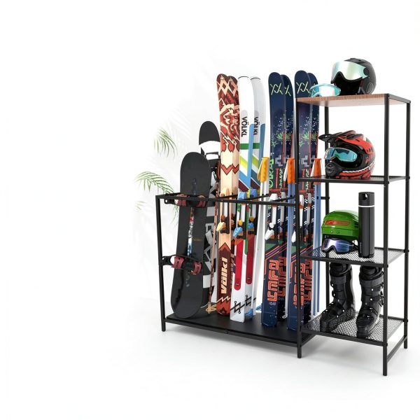 UIOMLLE Ski Storage Rack Alloy Steel Modern-2