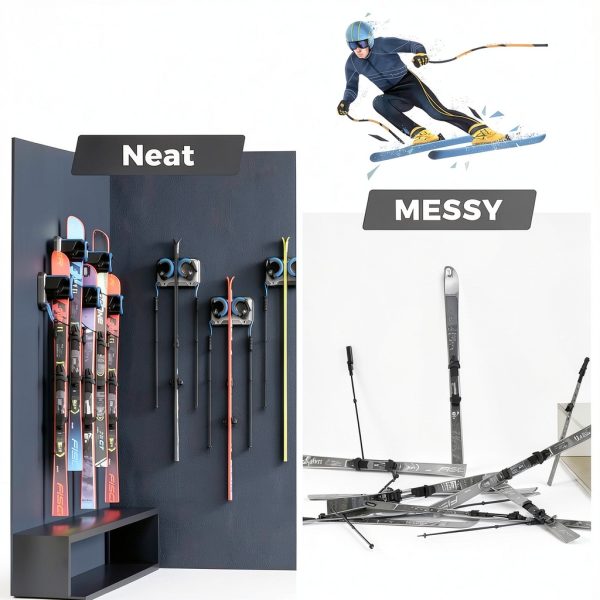 Wall Mount Rack CLEASO Blue ABS Modern Design-2