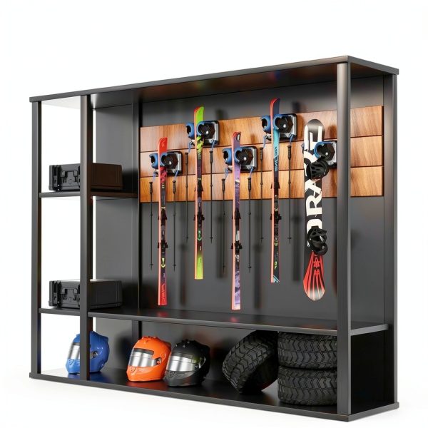 Wall Mount Rack CLEASO Blue ABS Modern Design-5