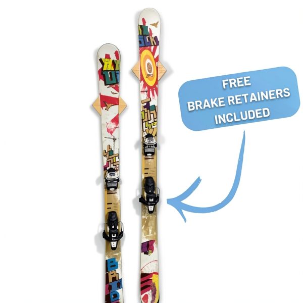 Hang 11 Ski Wall Mount Bracket Shelf Clear Hardwood 35lb Capacity-3