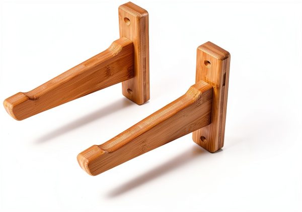 Bamboo Ski Wall Mount Vagabond Racks Shelf-7