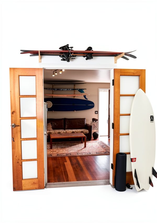 Bamboo Ski Wall Mount Vagabond Racks Shelf-5