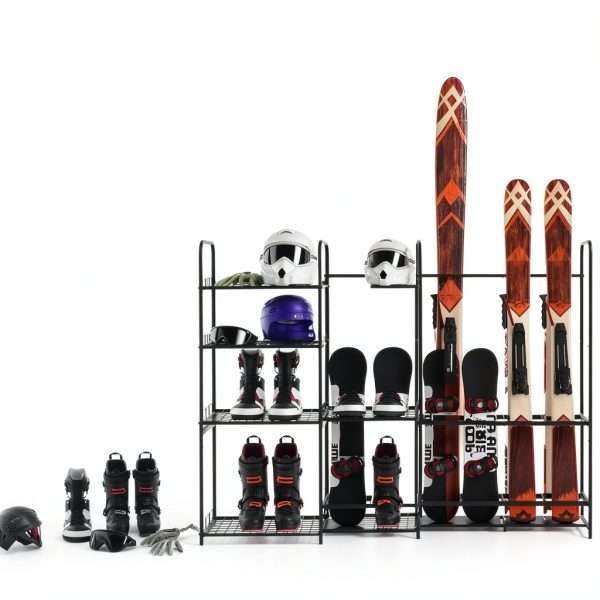 Ski Storage Rack BTY Metal Floor Stand for Garage-5