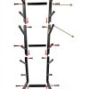 HAVXJAN Skateboard Rack Metal Floor Stand Black-7