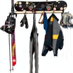 SHEDorize Engineered Wood Ski Storage Rack-0