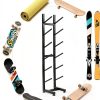 HAVXJAN Skateboard Rack Metal Floor Stand Black-3