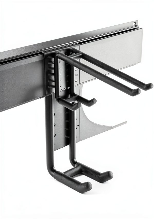 Ultrawall Snowboard Hook Rack Wall-Mount Tiered Shelf Adjustable Black-2