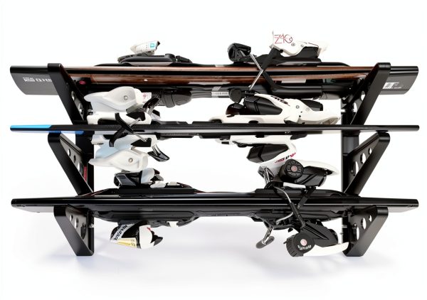 Ski Storage Rack StoreYourBoard SYD-DRSki Black 3‑Shelf Wall Mount-4
