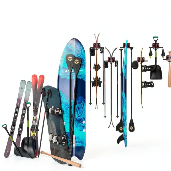 Generic Ski & Snowboard Wall Mount HXZJ-2 Black/Blue 1 Pack-4