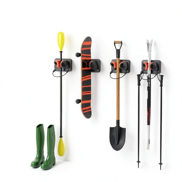 Xichanglong Ski Rack Wall Mount Orange SR1 Heavy-Duty ABS Anti-Slip-2