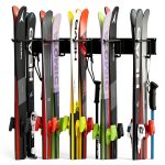 Ultrawall Snowboard Hook Rack Wall-Mount Tiered Shelf Adjustable Black-0