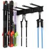 Ultrawall Snowboard Hook Rack Wall-Mount Tiered Shelf Adjustable Black-1