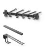 Ski Wall Rack Tdrynl Powder Coated Adjustable 5 Hook Storage 32x16x6-3