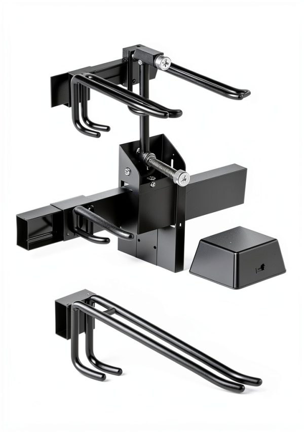 Ski Wall Rack Tdrynl Powder Coated Adjustable 5 Hook Storage 32x16x6-1