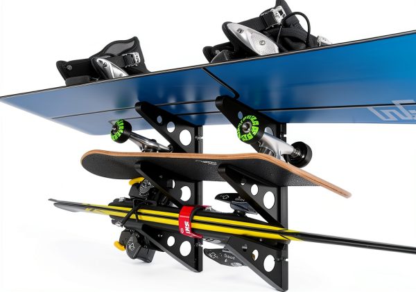 Ski Storage Rack StoreYourBoard SYD-DRSki Black 3‑Shelf Wall Mount-3