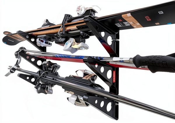 Ski Storage Rack StoreYourBoard SYD-DRSki Black 3‑Shelf Wall Mount-0