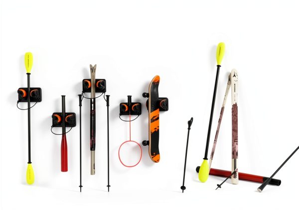 Xichanglong Ski Rack Wall Mount Orange SR1 Heavy-Duty ABS Anti-Slip-3