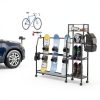 Kikihouse Metal Snowboard Rack with Casters – Freestanding Tiered-6