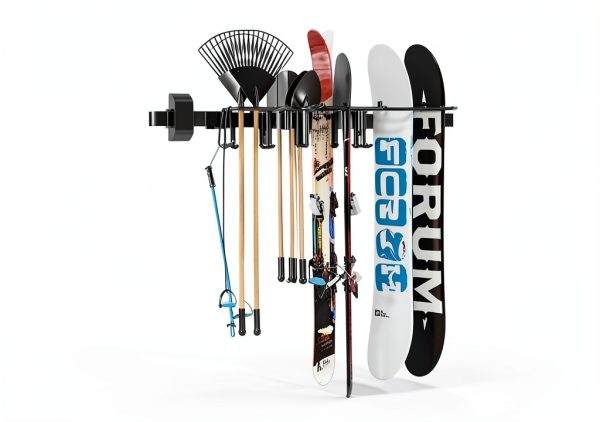 Ski Wall Rack Tdrynl Powder Coated Adjustable 5 Hook Storage 32x16x6-4