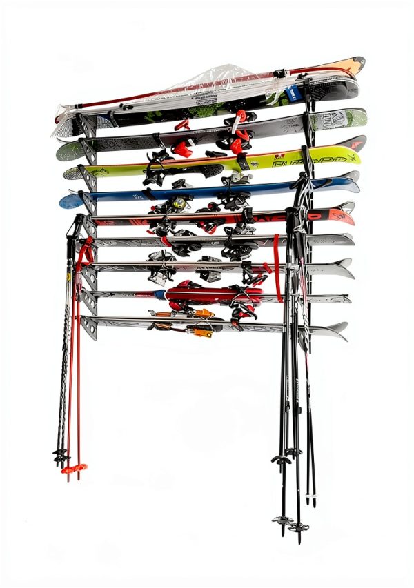 Ski Storage Rack StoreYourBoard SYD-DRSki Black 3‑Shelf Wall Mount-5
