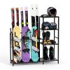 Lurgno Ski Storage Rack Floor Mount Metal for 4 Skis and Snowboards-4