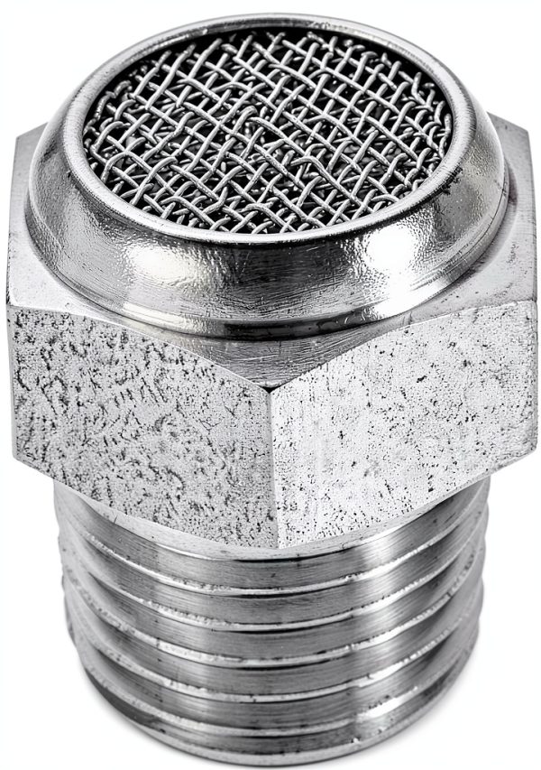 Exhaust Muffler NPT1/8 Stainless Steel uxcell Pneumatic Air Breather-3