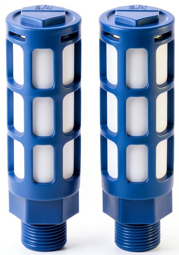 Plastic Pneumatic Muffler 3/8 PT Blue - uxcell 3 Pack PU Silencer-3